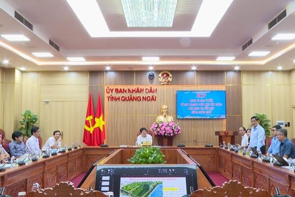 UBND tỉnh cho ý kiến về Quy hoạch phân khu xây dựng tỷ lệ 1/2000 Khu dịch vụ hỗn hợp Đông Dung Quất